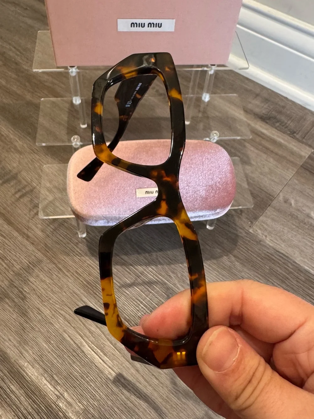 Miu Miu Logo Tortoise Eyeglasses VMU03X